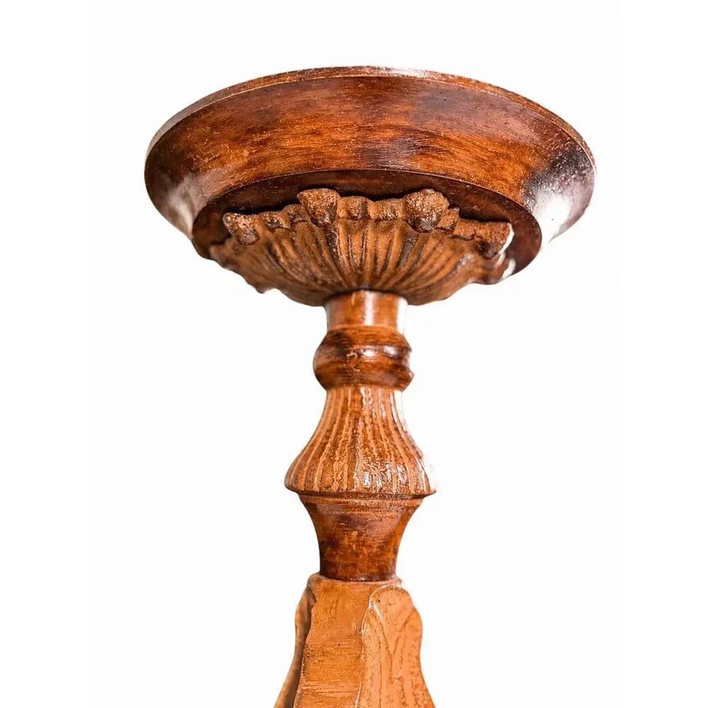Victorian Cast Metal Candle Pedestal Stand
